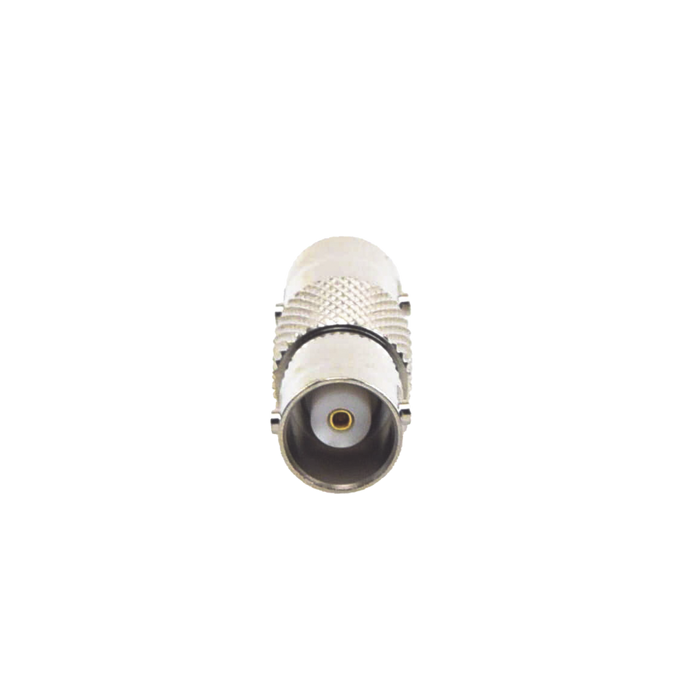 Adaptador Tipo Barril para 50 Ohm de Conectores BNC Hembra a BNC Hembra, Niquel/Oro/Polipropileno.