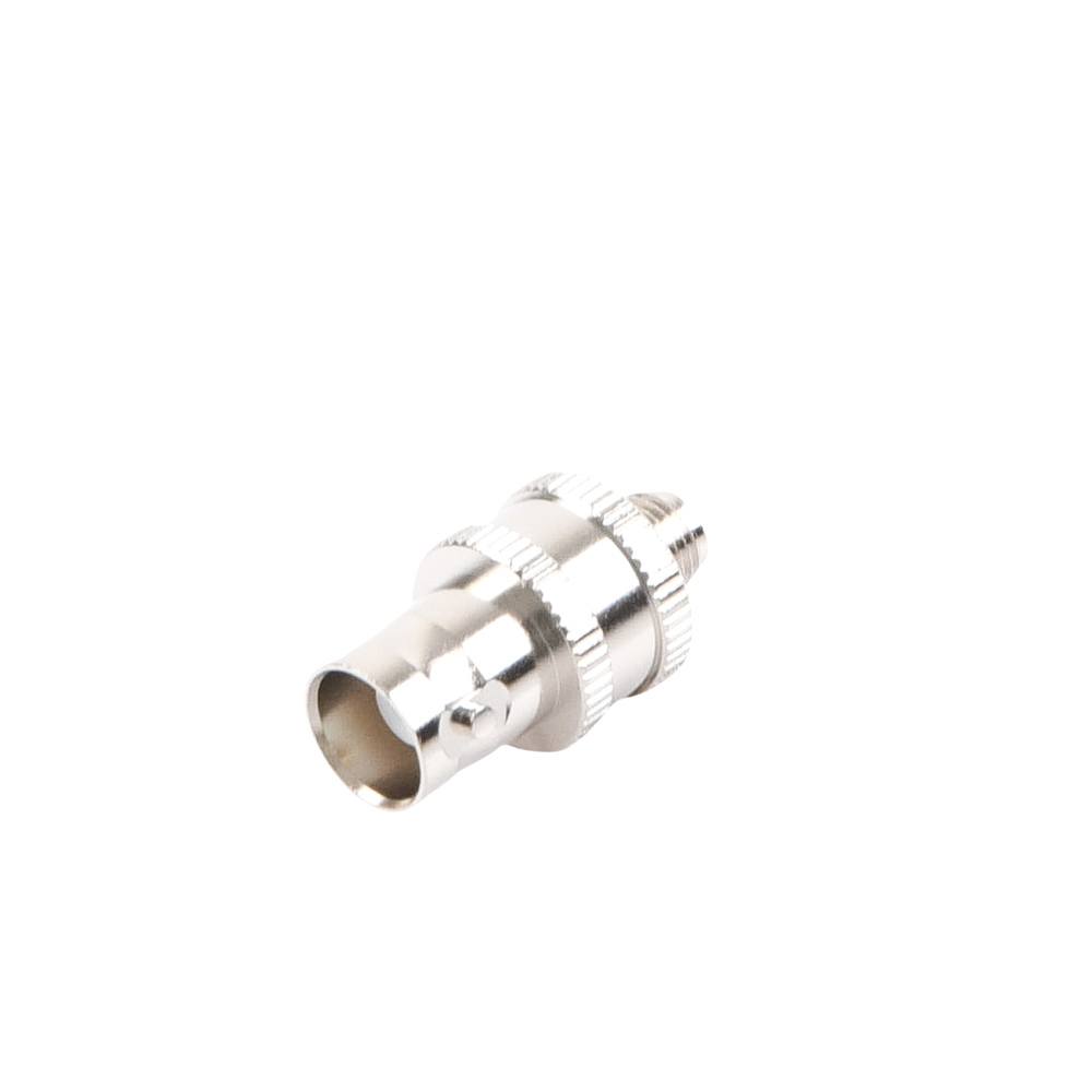 Adaptador en Línea  de Conector BNC Hembra a SMA Hembra / Radios Portátil Kenwood, Uniden, Níquel/ Oro/ Teflón.