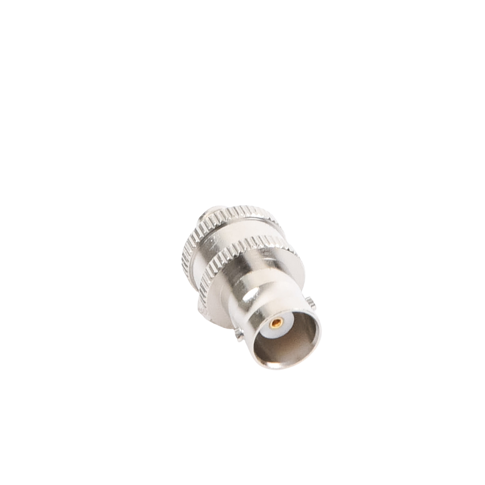 BNC Female to SMA Female Inline Adapter / Kenwood, Uniden Handheld Radios, Nickel/ Gold/ Teflon.