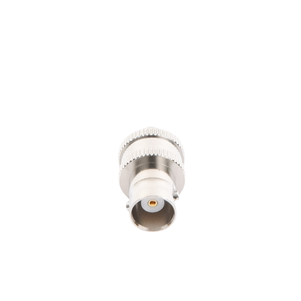 BNC Female to SMA Female Inline Adapter / Kenwood, Uniden Handheld Radios, Nickel/ Gold/ Teflon.