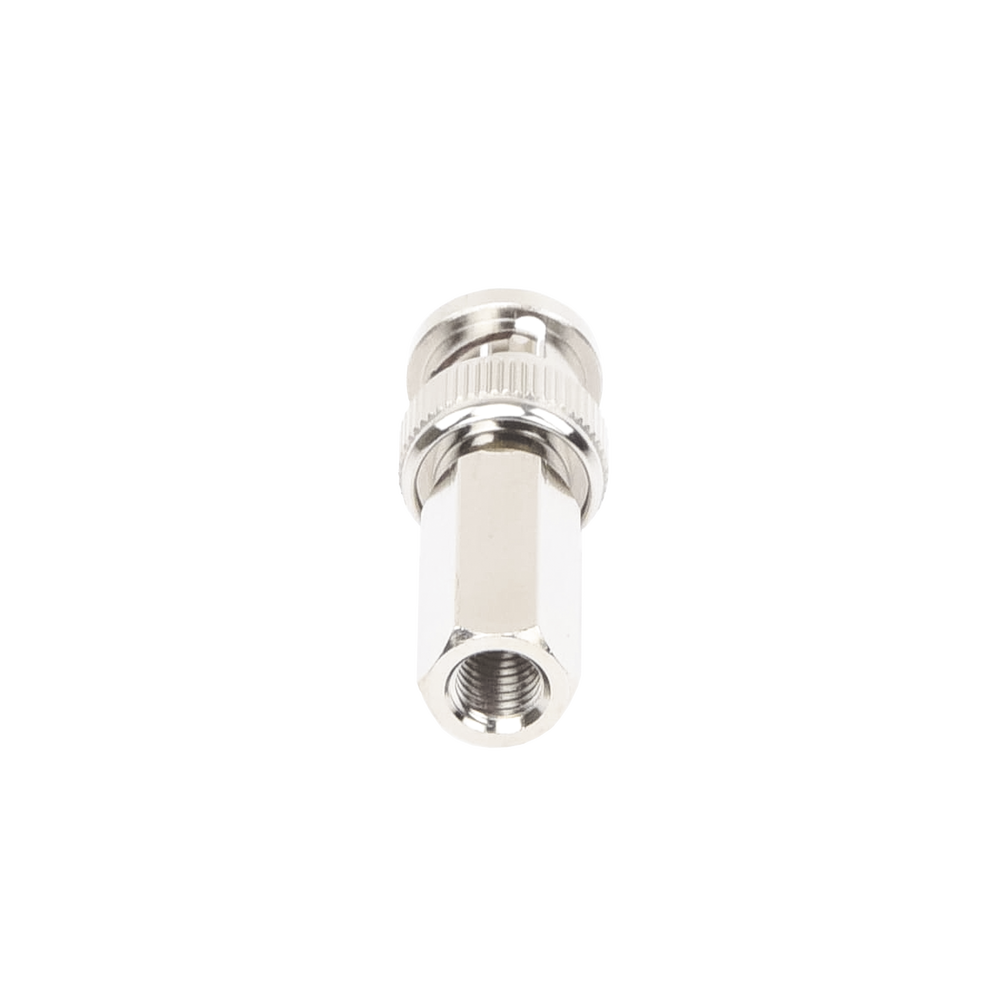 Conector BNC Macho de Ensamble Roscable (Hex.) en Sentido de las Manecillas de Reloj para Cable Coaxial RG-59/U, Níquel/ Oro/ Delrin.