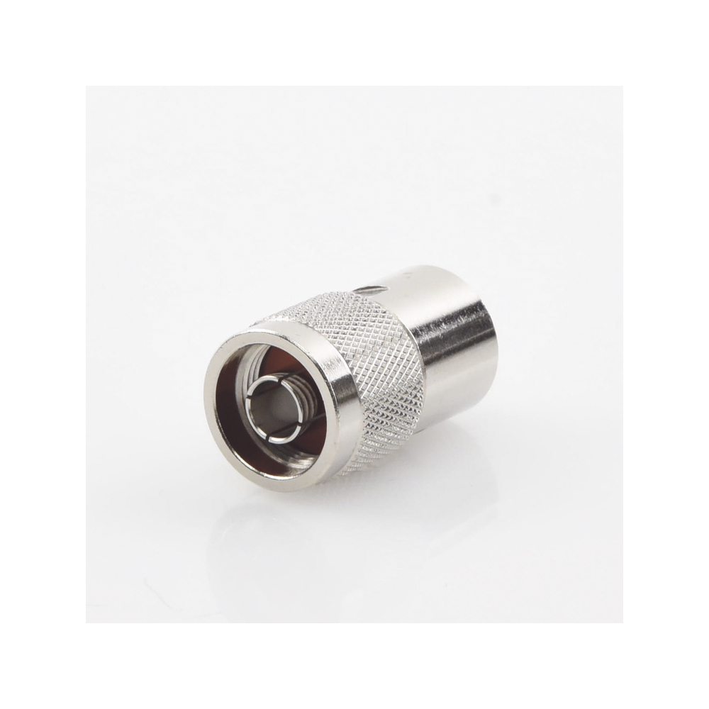 Conector N Macho de Rosca en Cables con Conductor Central AWG-11 ó 13 tipo RG-213/U (8267), RG-214 (8268), RG-8/U (8237), Niquel/ Oro/ Teflón.