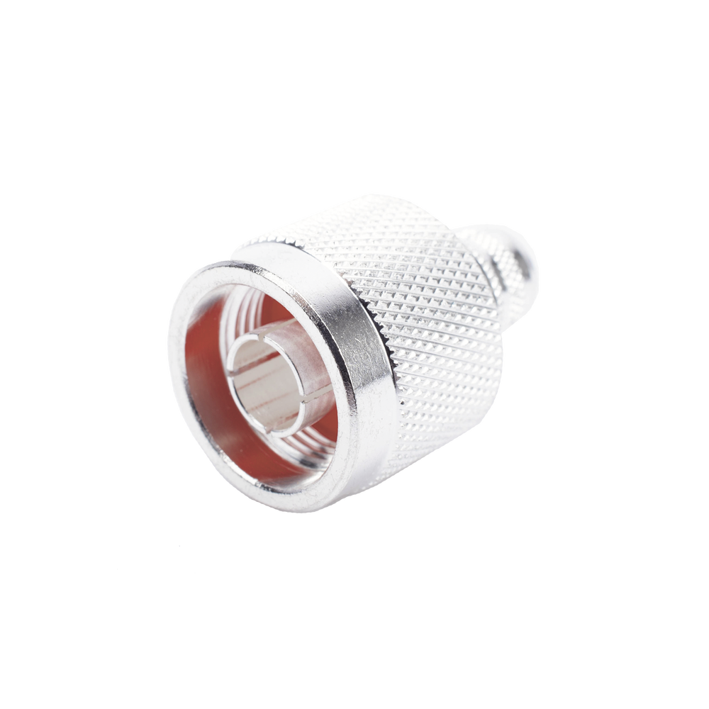 Conector N Macho de Anillo Plegable en Cables con Conductor Central AWG-11 ó 13 tipo RG-8/U (BELDEN 8237), RG213/U (8267), RG214 (8268).
