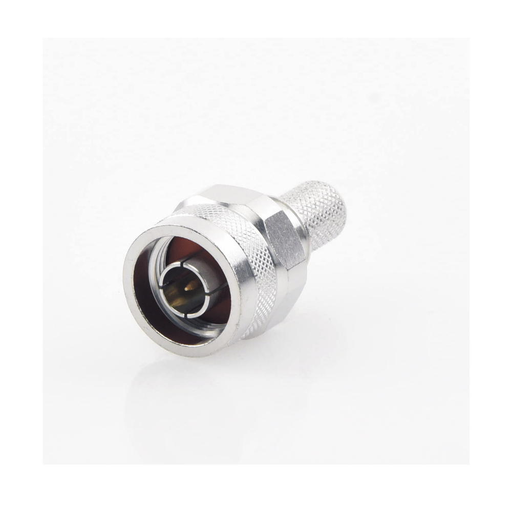 N Male Connector with Captive Pin, Fold-down Ring, for 9913, LMR-400, CNT-400, RG8/U-SYS, RFLASH-1113, 8214, 7810A cables.