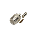Conector N Hembra, de Anillo Plegable para Cables LMR-240, RG-8/X, 9258, Niquel/Oro/Teflón.