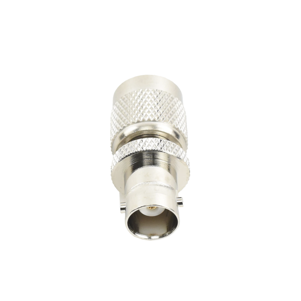 Inline Adapter, TNC Male to BNC Female Connector, Nickel/Gold/Teflon.