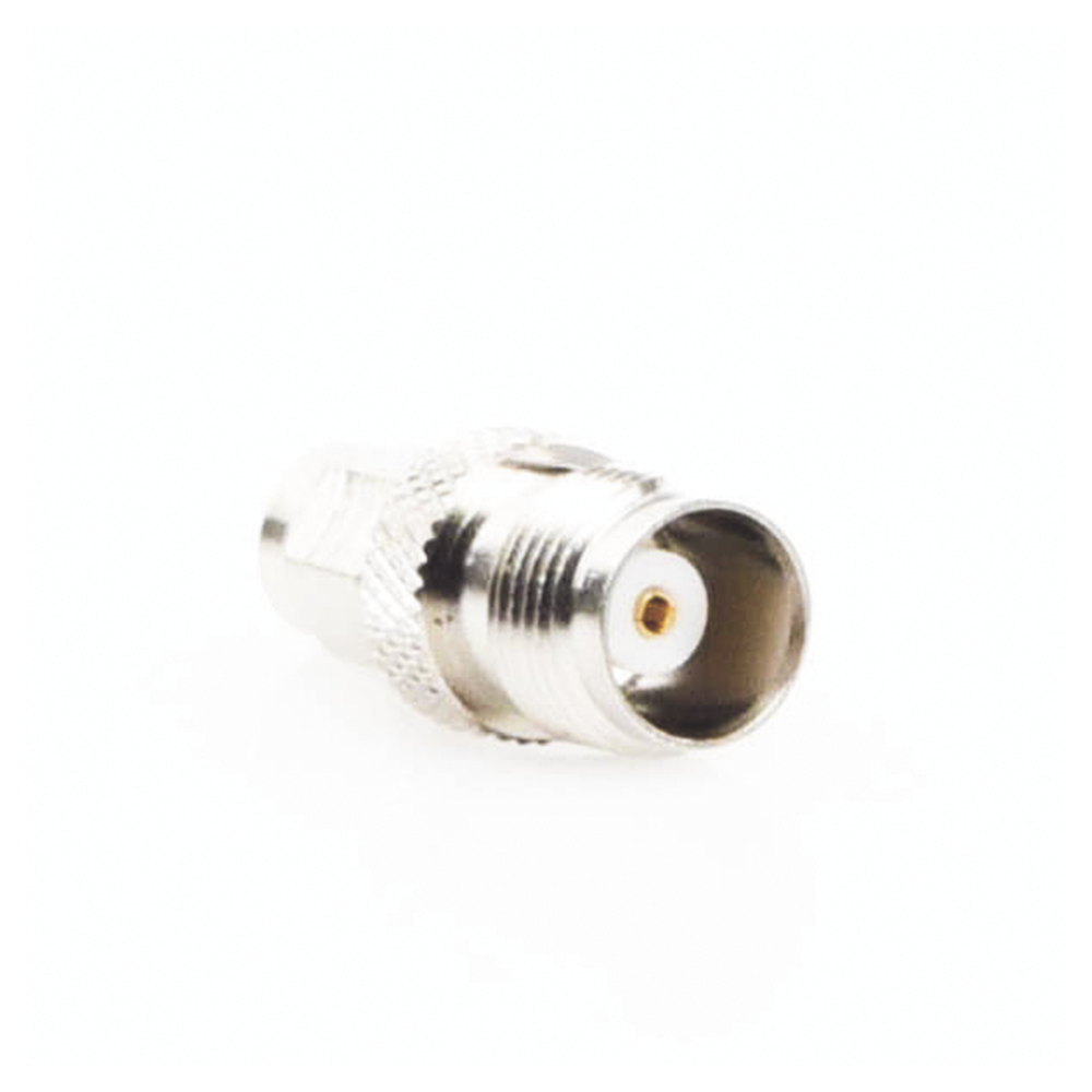 TNC Female to SMA Male Inline Adapter, Nickel/Gold/Teflon.