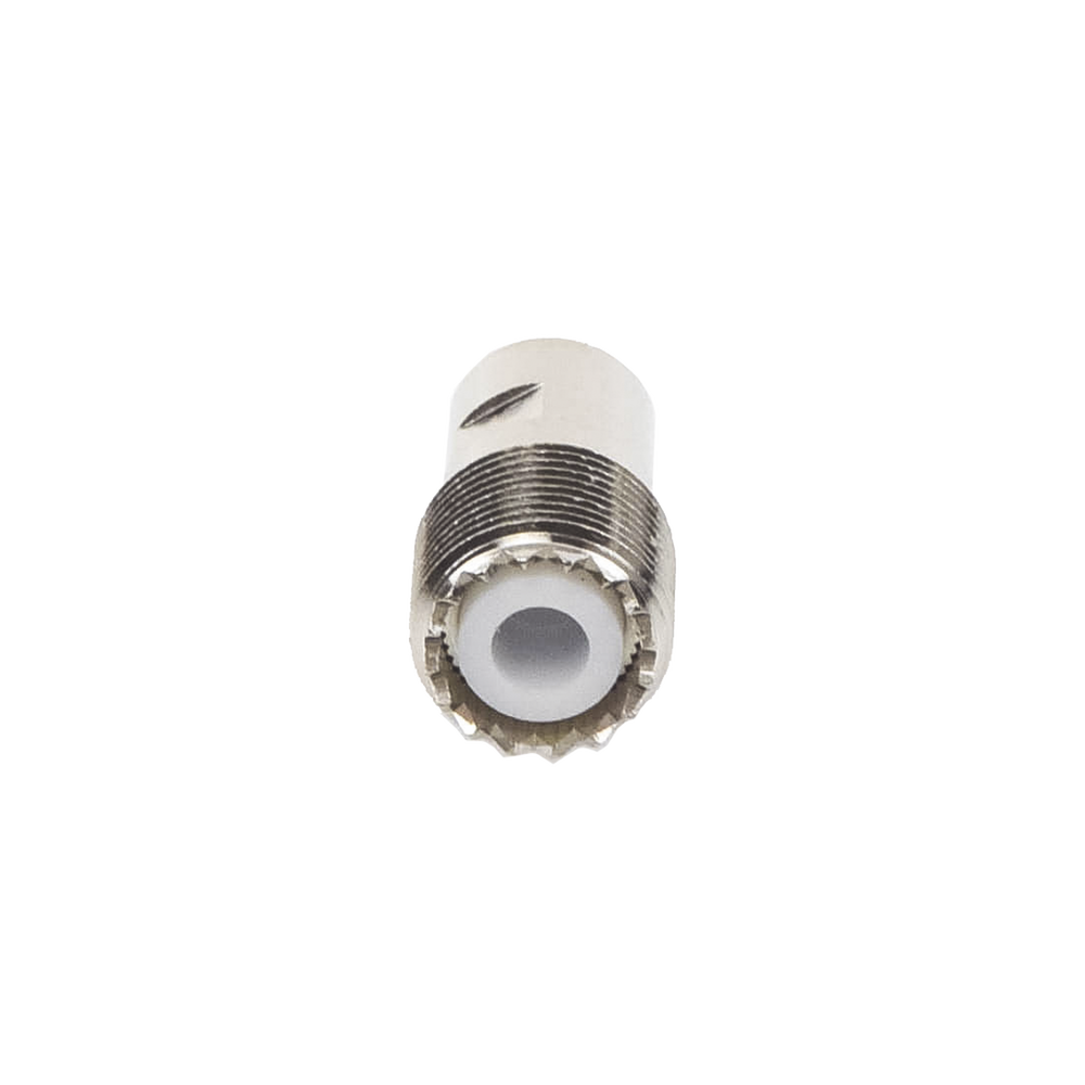Conector UHF hembra (SO-239) de rosca para cable RG-58/U, RG-142/U.