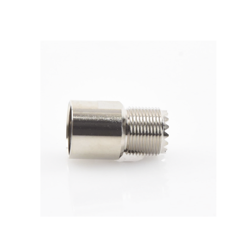 Conector UHF Hembra (SO-239) para Cables RG-8/U (8237), RG-213/U (8267), RG-214 (8268), Niquel/ Plata/  Teflón.