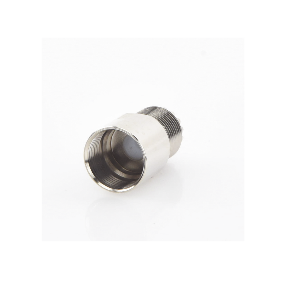 Conector UHF Hembra (SO-239) para Cables RG-8/U (8237), RG-213/U (8267), RG-214 (8268), Niquel/ Plata/  Teflón.