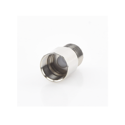 Conector UHF Hembra (SO-239) en Línea de Rosca para RG-8/U, 9913, LMR-400, Níquel/ Plata/ Teflón.