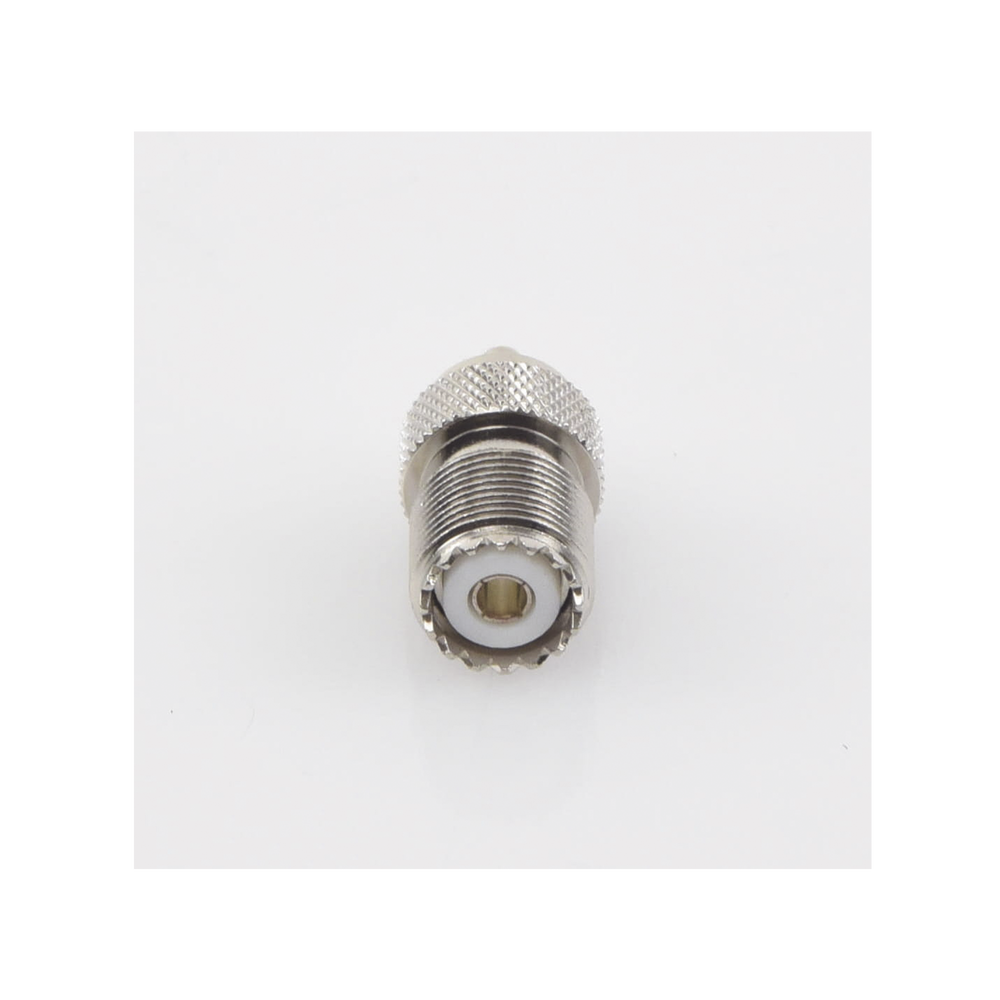 UHF female (SO-239) collapsible ring connector for RG-58/U, RG-142/U cable.