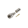 Conector Mini-UHF Macho, 50 Ohm de Anillo Plegable para  LMR-240, RG-8/X, 9258, Niquel/ Oro/ Delrin.