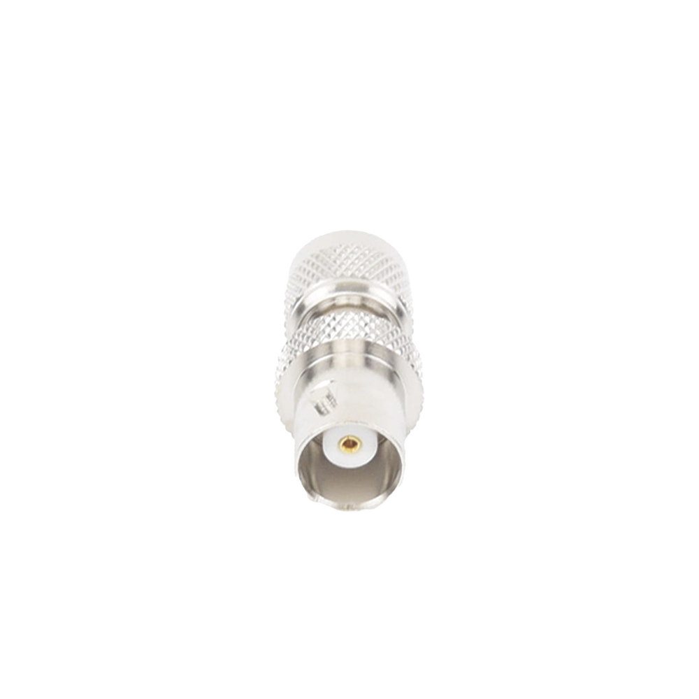 Inline Adapter, Mini UHF Male to BNC Female Connector, Nickel/Gold/Teflon.