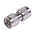 Adaptador Barril, de Conectores Mini-UHF Machos, Níquel/ Oro/ Teflón.