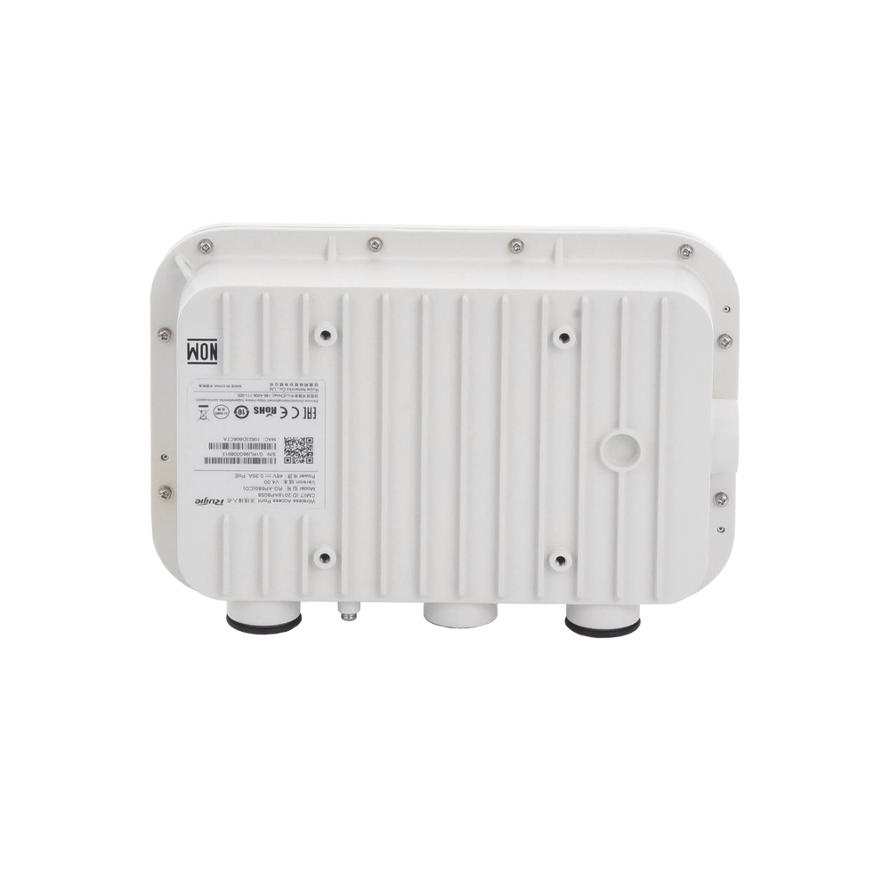 RG-AP680(CD), Punto de Acceso Inalámbrico Exterior de Alta Potencia y Doble Radio Wi-Fi 6 de 2.402 Gbps, Puerto Óptico de 1 Gbps
