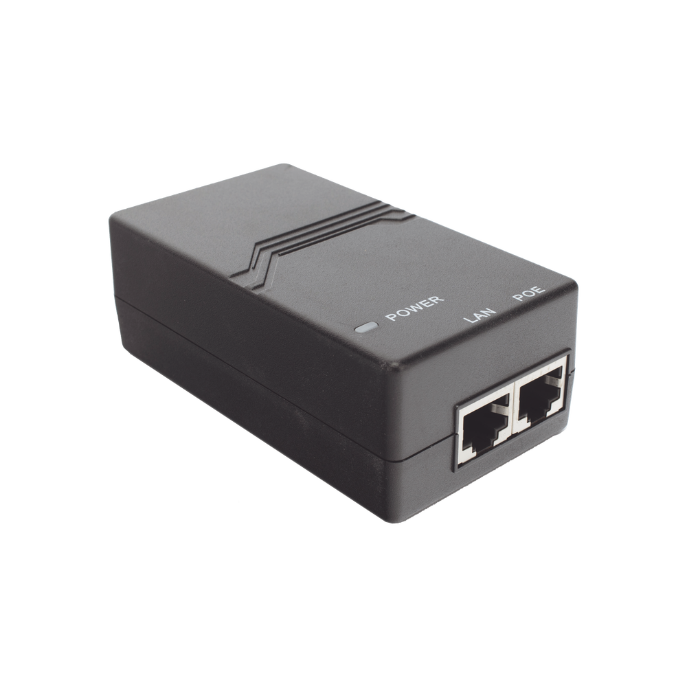 Inyector PoE estándar 802.3af Gigabit, 15W