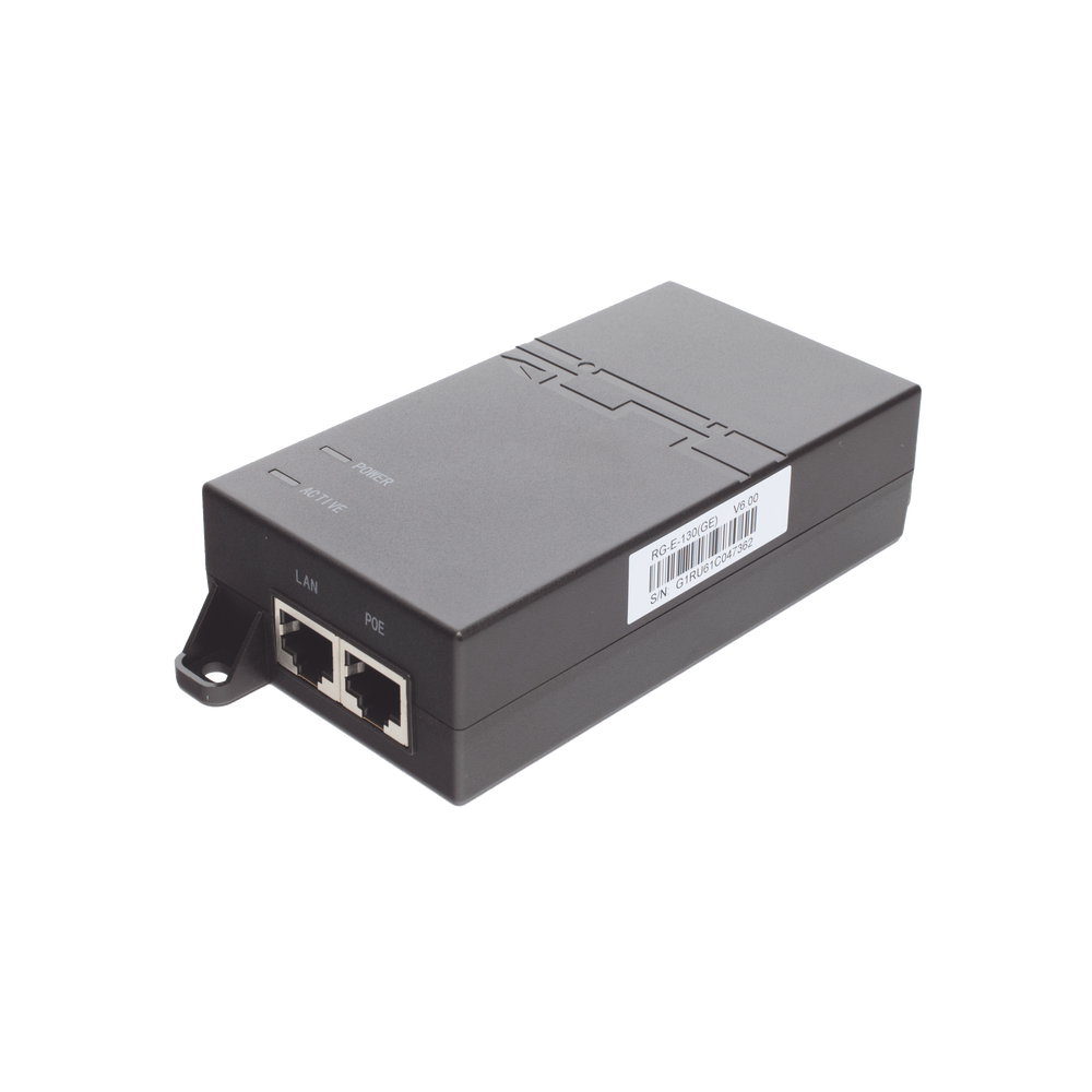 Inyector PoE estándar 802.3at Gigabit, 30W
