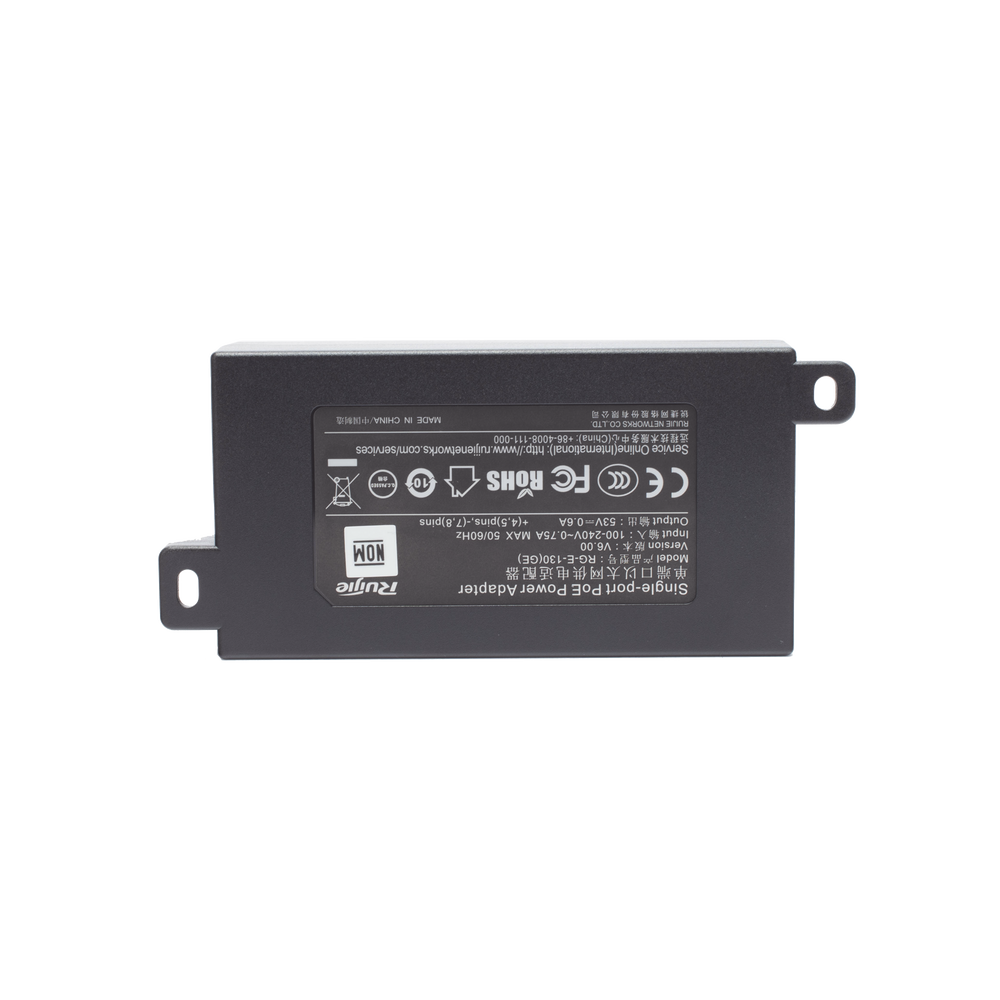Inyector PoE estándar 802.3at Gigabit, 30W