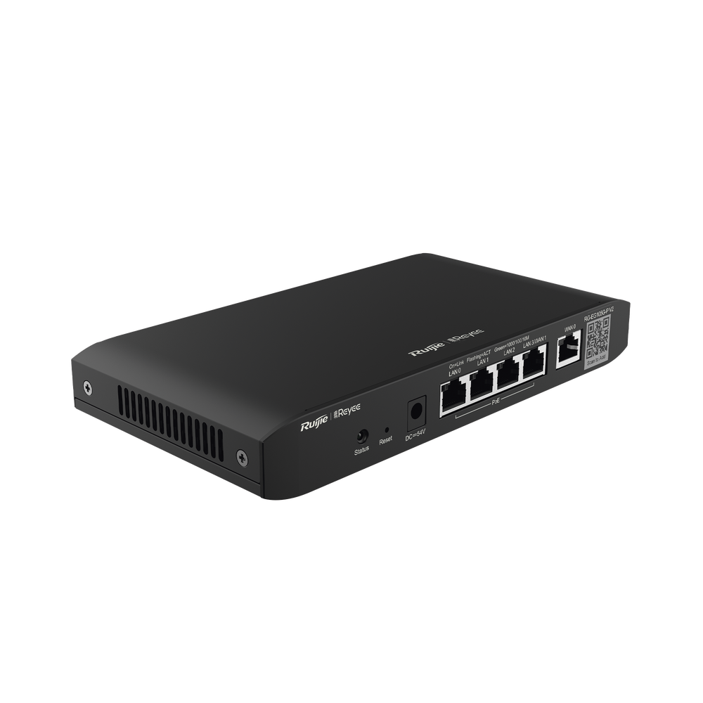 Reyee Cloud Managed PoE Router, 5 Gigabit Ports, 4 PoE+ Outputs, Supports up to 100 Users, 600 Mbps