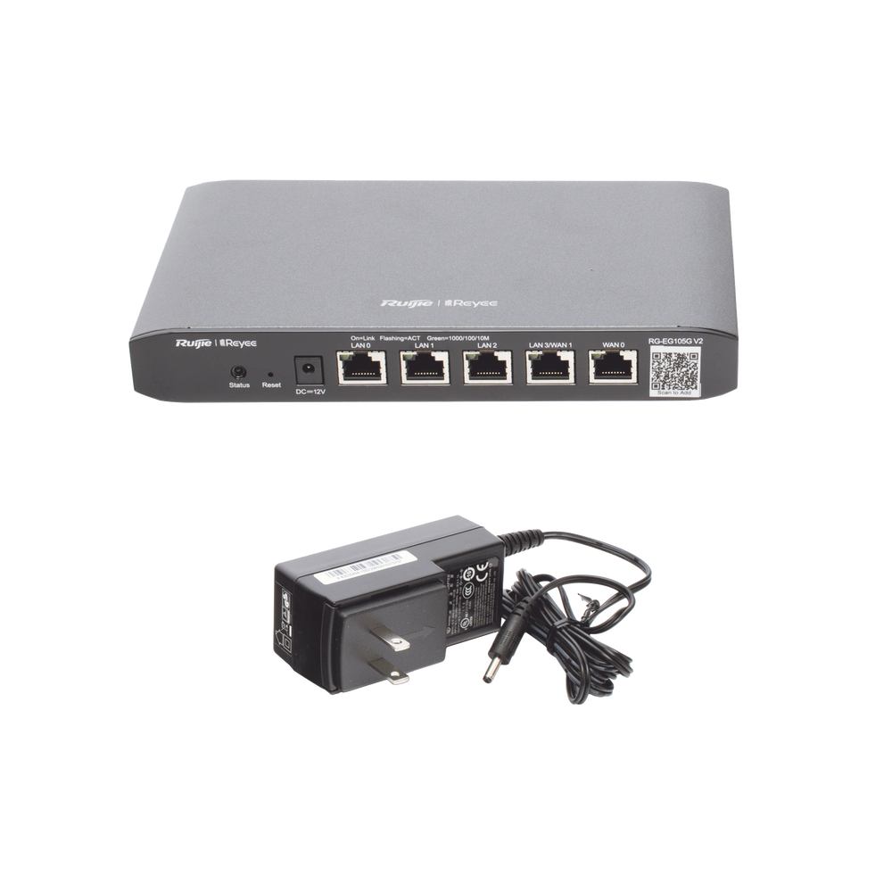 Cloud Managed Router with 3 Gigabit LAN Ports, 1 Gigabit WAN Port, and 1 Configurable Gigabit LAN/WAN Port, Up to 100 Clients with 600 Mbps Asymmetric Performance