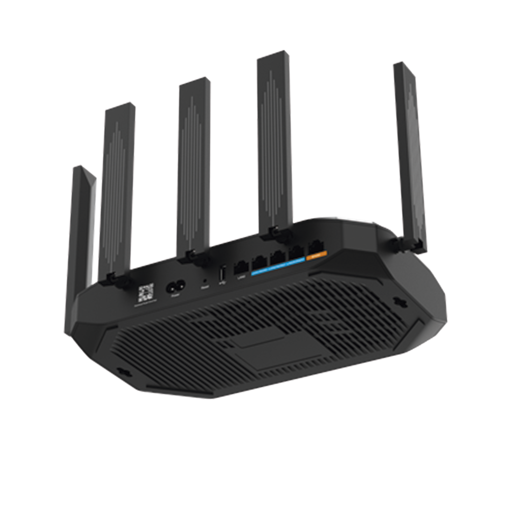 Router inalámbrico Wi-Fi 6 empresarial todo en uno, 2976 Mbps, hasta 180 usuarios, 5 puertos GE, 5 antenas externas (de 5 dBi), Incorpora Reyee Mesh