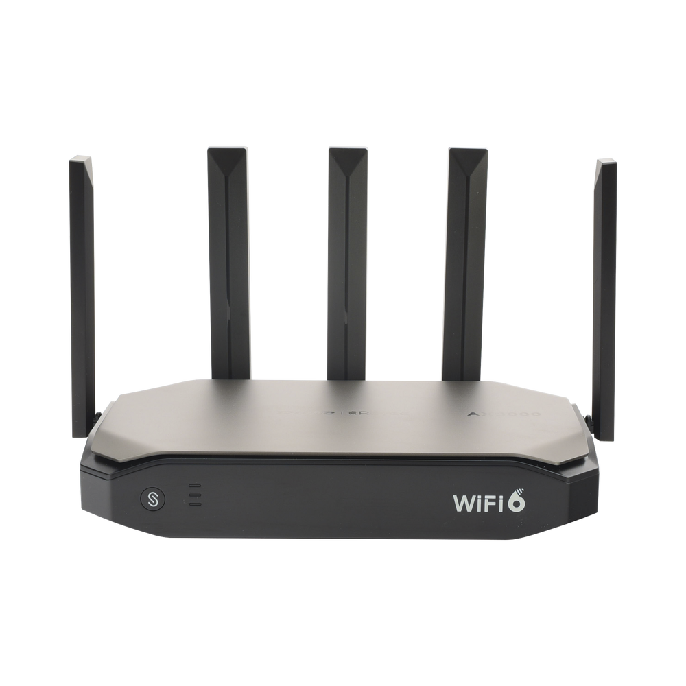 Router inalámbrico Wi-Fi 6 empresarial todo en uno, 2976 Mbps, hasta 180 usuarios, 5 puertos GE, 5 antenas externas (de 5 dBi), Incorpora Reyee Mesh