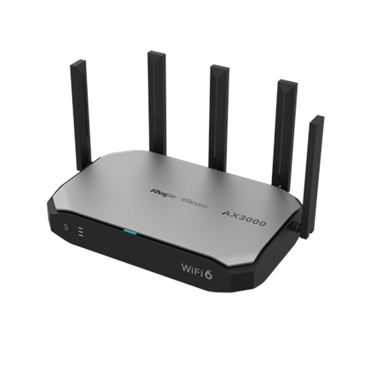 Router inalámbrico Wi-Fi 6 empresarial todo en uno, 2976 Mbps, hasta 180 usuarios, 5 puertos GE, 5 antenas externas (de 5 dBi), Incorpora Reyee Mesh