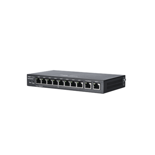 RG-EG210G-P Reyee PoE Administrable en la Nube, 10 Puertos Gigabit (8x PoE), Admite Configuración de 4x WAN, Soporta hasta 200 Clientes con Rendimiento asimétrico de 600 Mbps