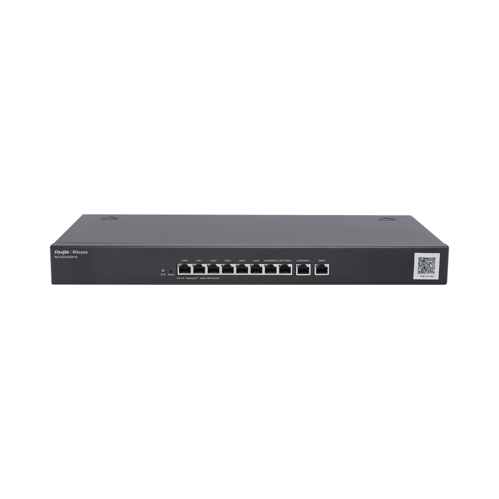 Reyee 10-Port, 1.5 Gbps, High-Performance Cloud-Managed Office Router, 300 Users, 64 VPN Tunnels