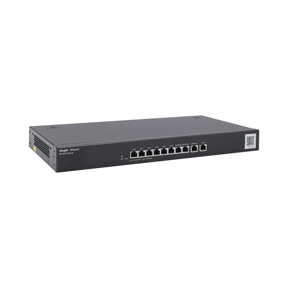 Reyee 10-Port, 1.5 Gbps, High-Performance Cloud-Managed Office Router, 300 Users, 64 VPN Tunnels