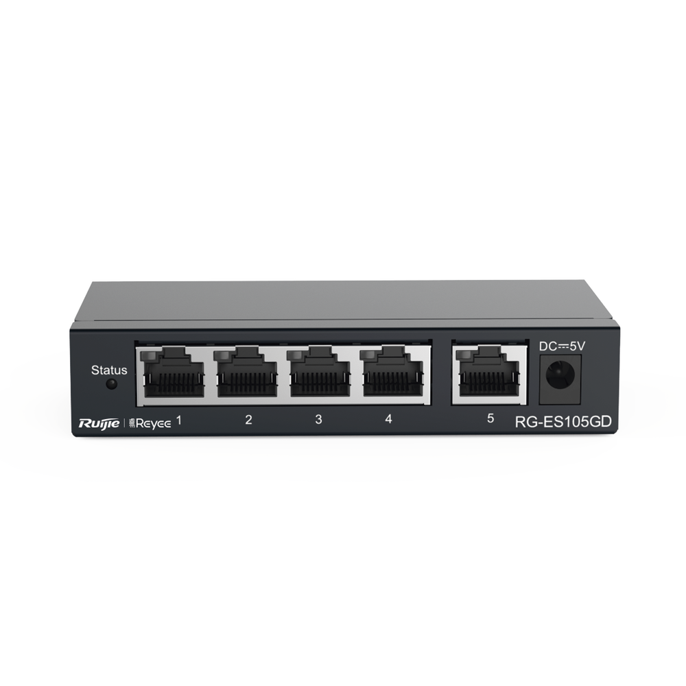 RG-ES105GD, Switch No Gestionado sin PoE de 5 puertos 10/100/1000Mbps