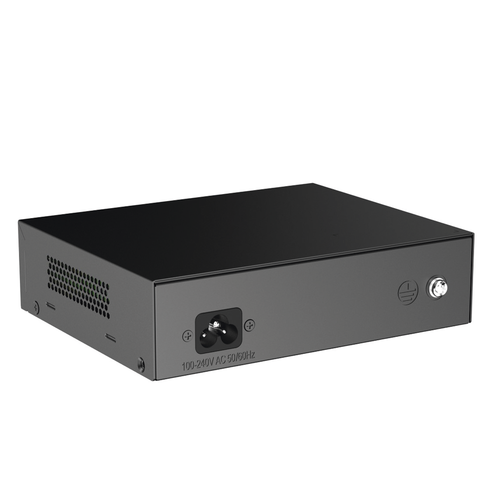 Switch PoE de 6 Puertos 10/100 Mbps, No Administrable, 54 W, Diseño de Alta Calidad, Visible en Ruijie Cloud