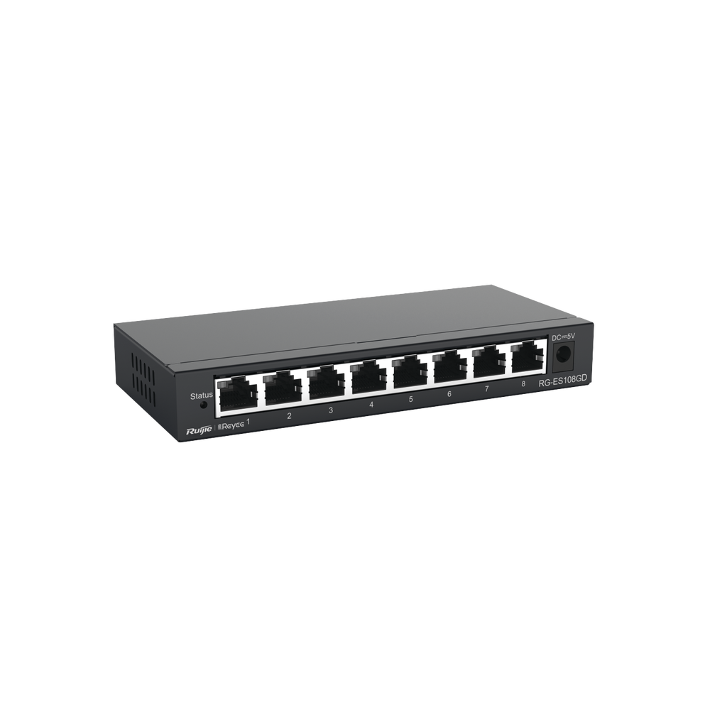 RG-ES108GD, Switch No Administrable Sin PoE de 8 puertos 10/100/1000Mbps