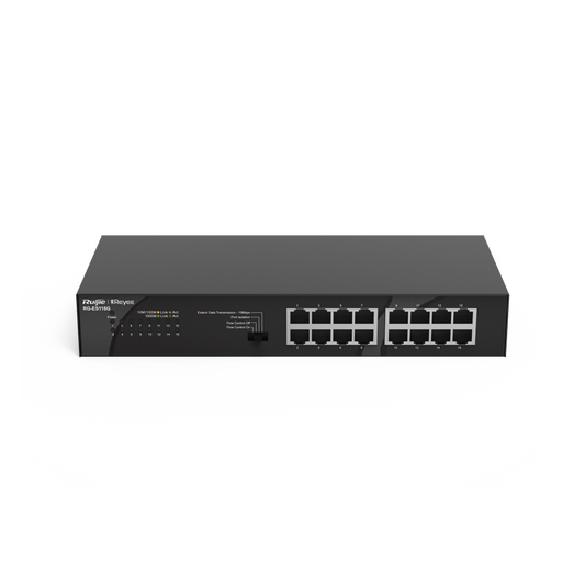 Switch no administrable, Sin PoE de 16 puertos 10/100/1000Mbps.xxxxxxcccccccccccc