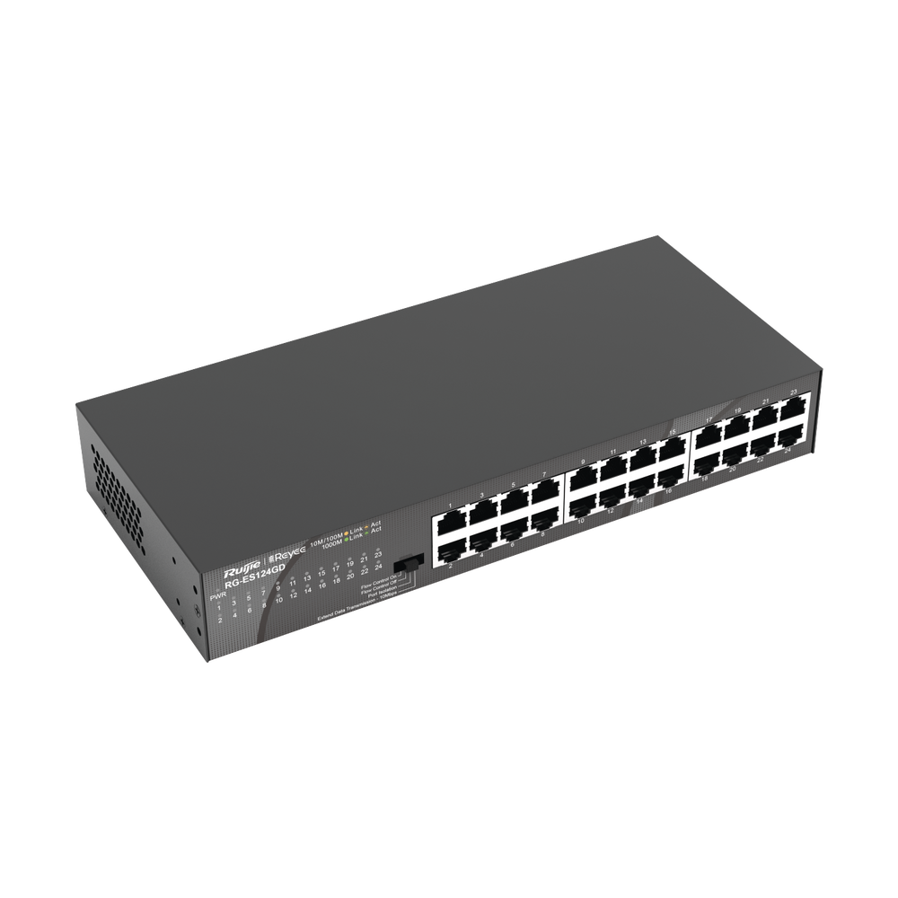 RG-ES124GD, Switch no Gestionable de 24 puertos con Velocidades de 10/100/1000 Mbps