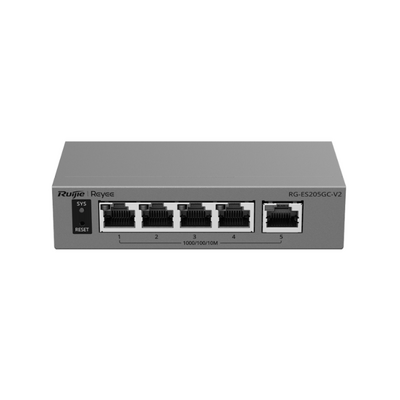 Switch Capa 2 Gestionado en la Nube / 5 Puertos Gigabit / Switching 10 Gbps / Forwarding 7.44 Mpps / Diseño sin Ventilad