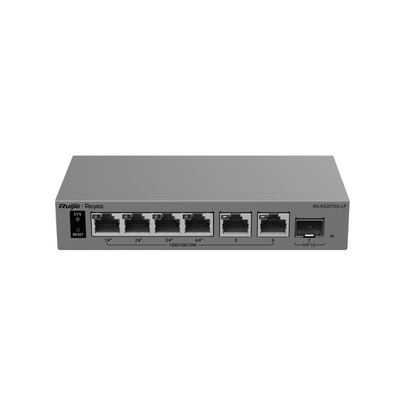 Switch Gigabit Smart Cloud Managed PoE+ / 7 Puertos (4 PoE+ 40 W) / 1 SFP Gigabit / Capa 2 / Gestión Cloud / Modo CCTV /