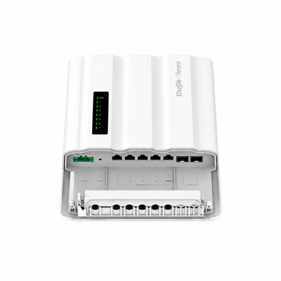 Switch Outdoor Capa 2 / 7 Puertos Gigabit + 2 SFP / PoE/PoE+/PoE++ 60W / IP65 / ERPS / Gestión Cloud / 14 Gbps