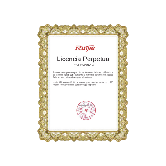Licencia para Controladora On-Primise Ruijie Networks Enterprise 128 APs