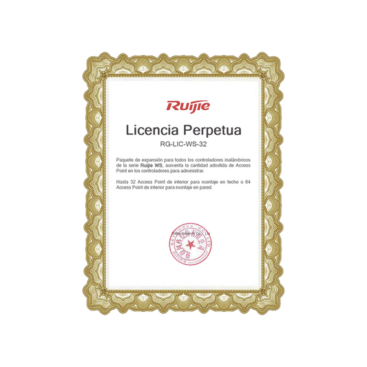 Licencia para Controladora On-Primise Ruijie Networks Enterprise 32 APs