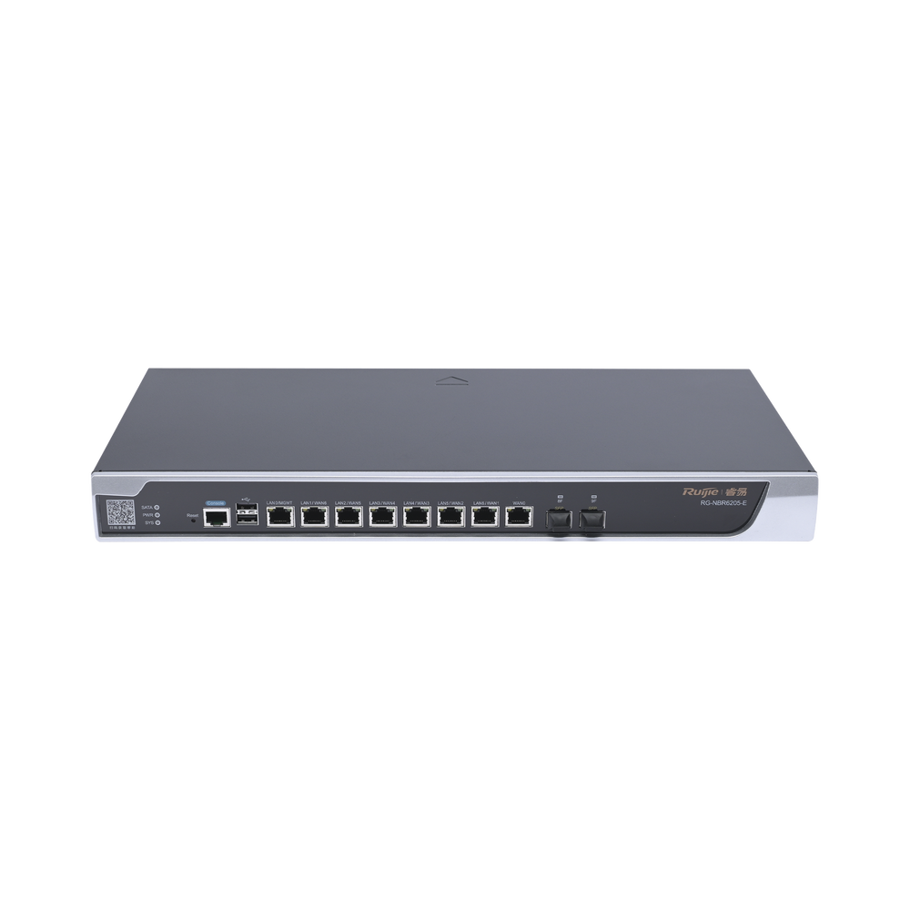 RG-NBR6205-E Reyee Router de Seguridad de Alto Rendimiento Gestionable en la Nube, 2 Puertos SFP, Hasta 500 Clientes