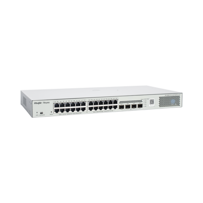 Switch PoE Gestionable en la Nube de Capa 2 Gigabit de 28 Puertos, 24 Puertos Gigabit PoE+, 4 SFP, 370W