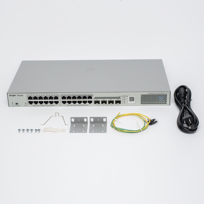 Switch PoE Gestionable en la Nube de Capa 2 Gigabit de 28 Puertos, 24 Puertos Gigabit PoE+, 4 SFP, 370W