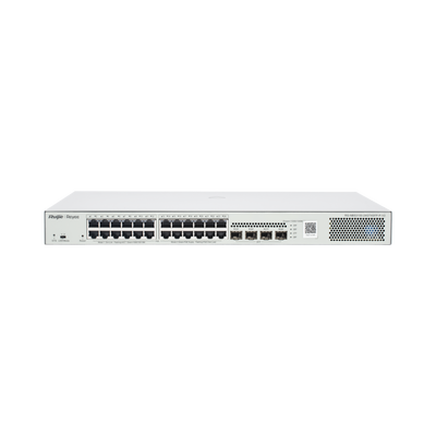 Switch PoE Gestionable en la Nube de Capa 2 Gigabit de 28 Puertos, 24 Puertos Gigabit PoE+, 4 SFP, 370W