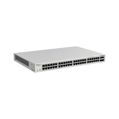 Switch Administrable L2 PoE+ hasta 370W, 48 Puertos Gigabit, 4 puertos SFP 1G, Administración Remota en la Nube.