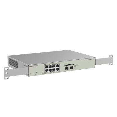 Switch Administrable PoE Capa 2 con 8 Puertos Gigabit PoE 802.3af/at + 2 SFP Para Fibra 1Gb, Gestión Gratuita desde la N