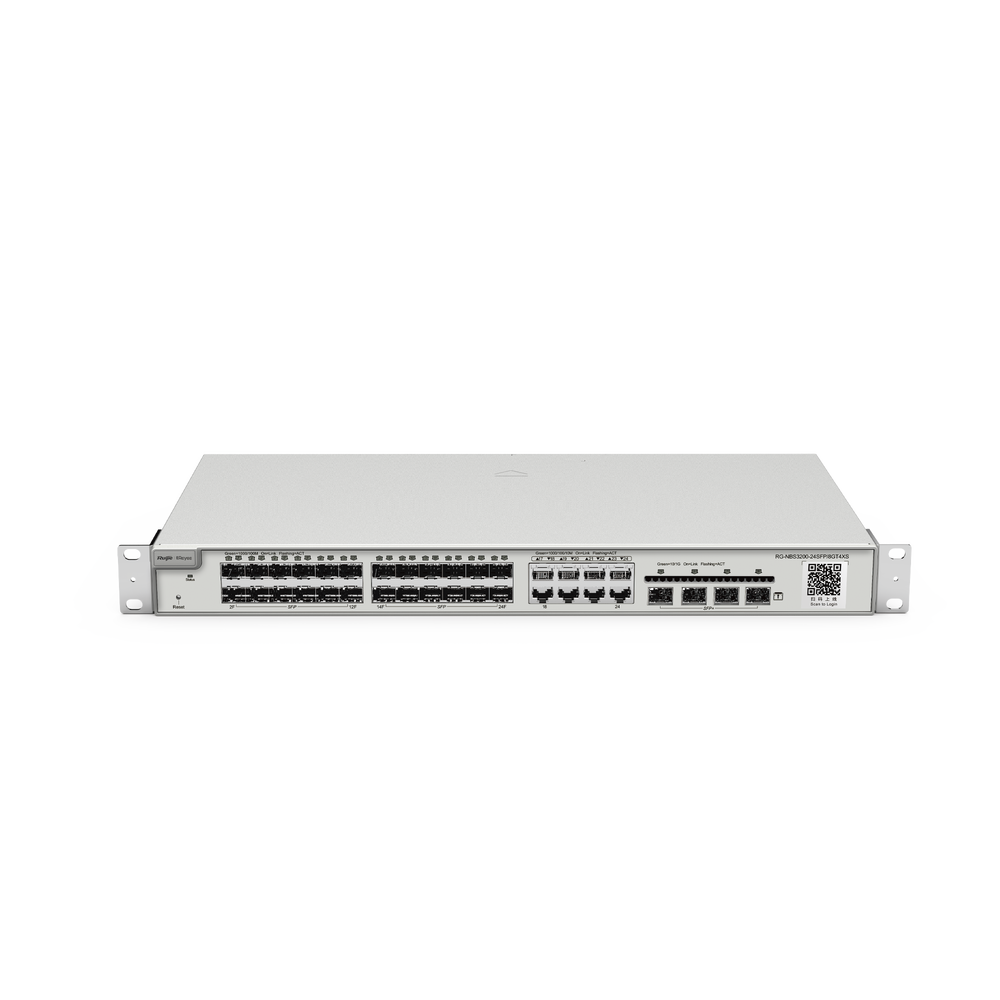 RG-NBS3200-24SFP/8GT4XS, SFP Gigabit de 24 puertos con 8 puertos RJ45 combinados Switch administrado de capa 2, 4 * 10G