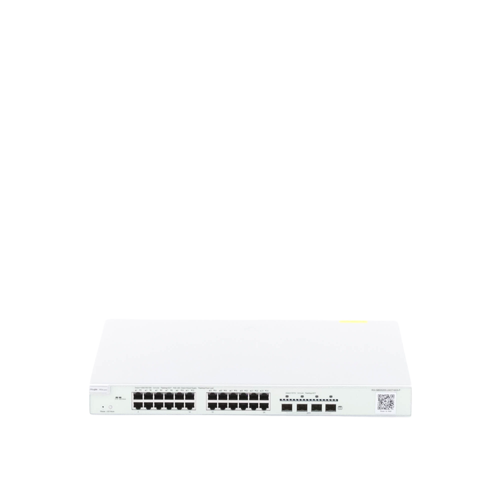 Switch Administrable PoE con 24 Puertos Gigabit PoE 802.3af/at + 4 SFP+ para Fibra 10Gb, Gestión Gratuita desde la Nube