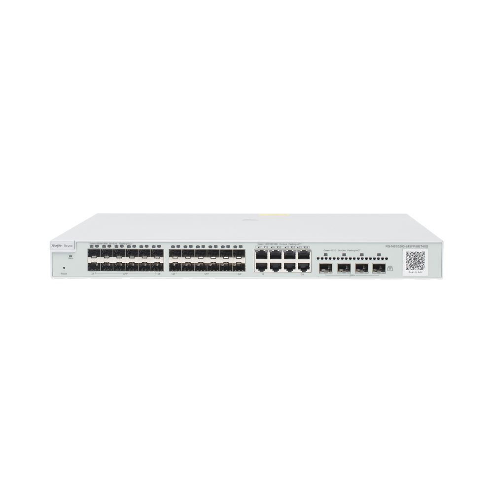 Switch no PoE de Capa 3 Gigabit de 24 Puertos SFP, 4 Puertos SFP+ y 8 Puertos Gigabit Combo